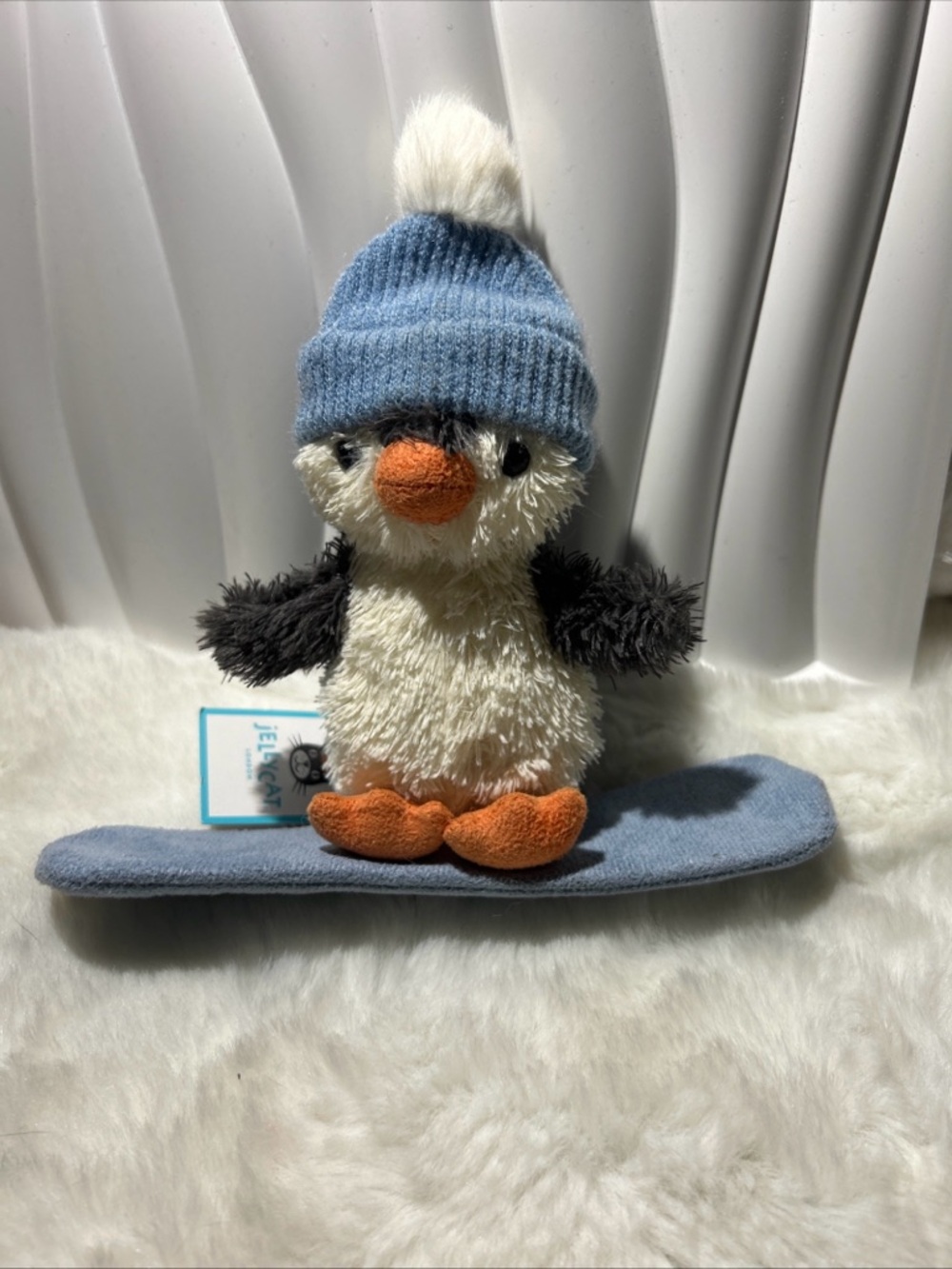 Jellycat London 6”  Plush Peanut Penguin Snowboarding NWT Stuffy